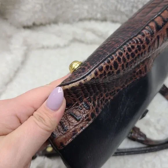 Brahmin Black and brown leather Satchel - Picture 6 of 14